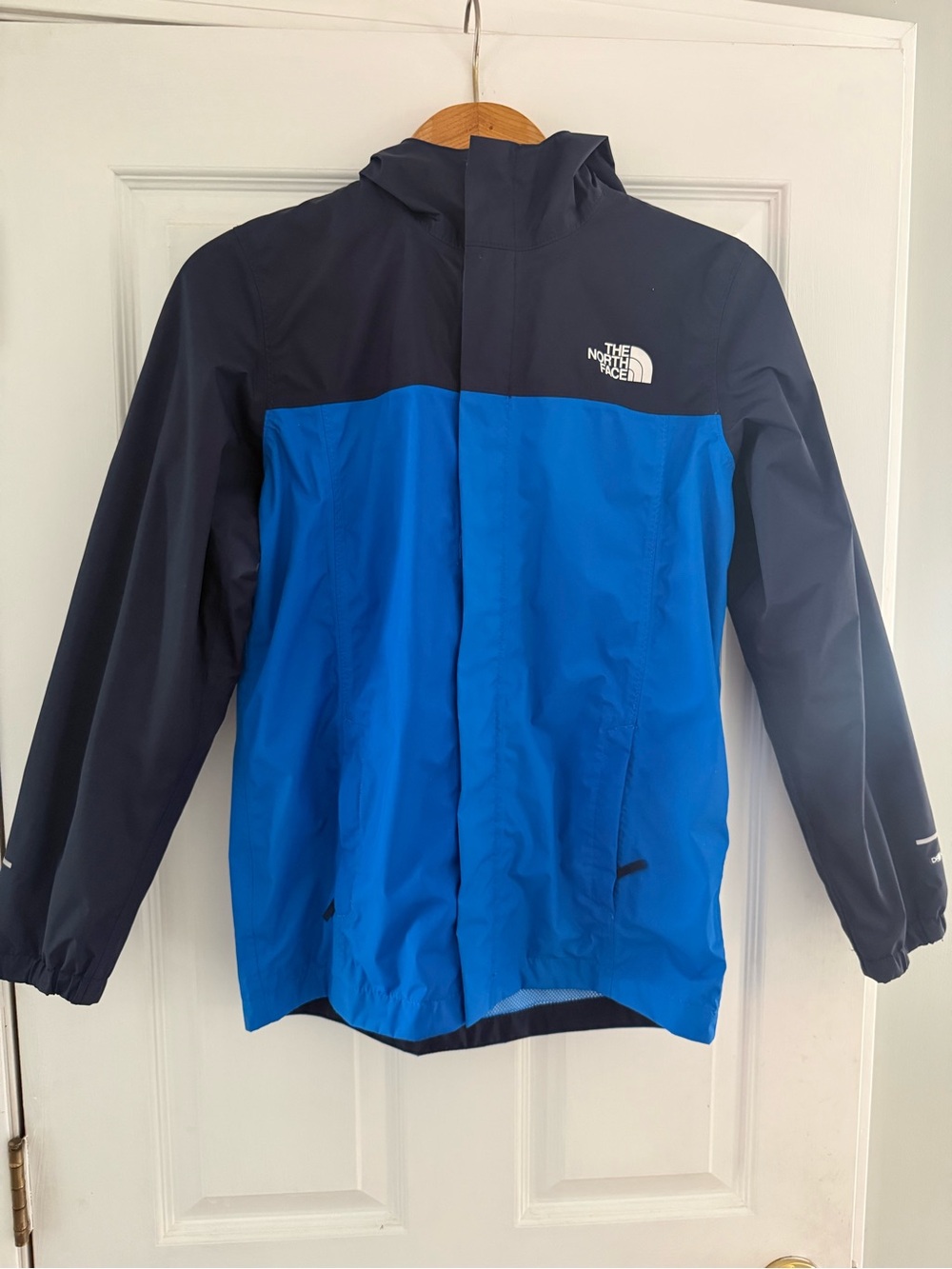 The North Face Men’s Blue and Navy Hooded Raincoat